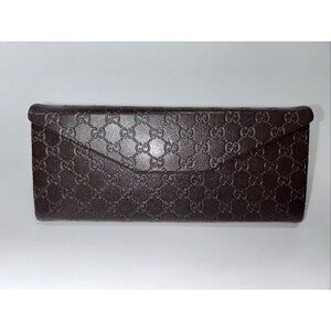 GUCCI Authentic Triangle Brown Sunglasses Case Collapsable